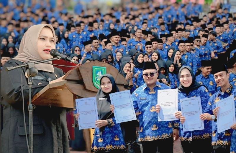 3.700 SK PPPK Paruh Waktu Bengkalis Diserahkan, Bupati Minta Junjung ASN BerAKHLAK