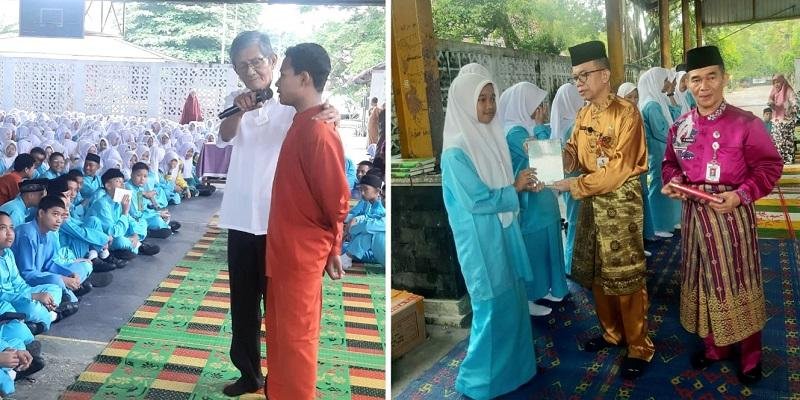 Dukung Program Cinta Al Qur’an, KWQ Salurkan Mushaf Baru di SMPN 13 Pekanbaru