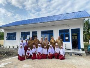 Pasca Kebakaran, Gedung SDN 011 di Rohul Dibangun Kembali PTPN IV PalmCo
