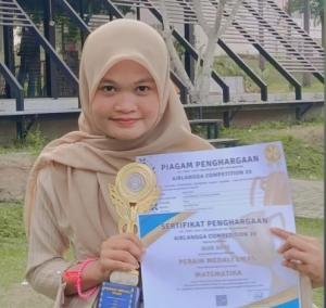 Tahniah, Nur Afni Mahasiswi Unilak Raih Medali Emas Matematika Tingkat Nasional