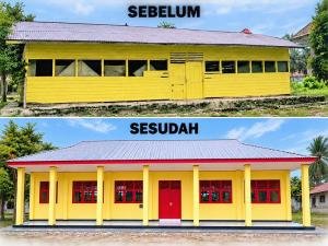 Lama Terbengkalai, SDN 020 Pangkalan Baru Kampar Diperbaiki